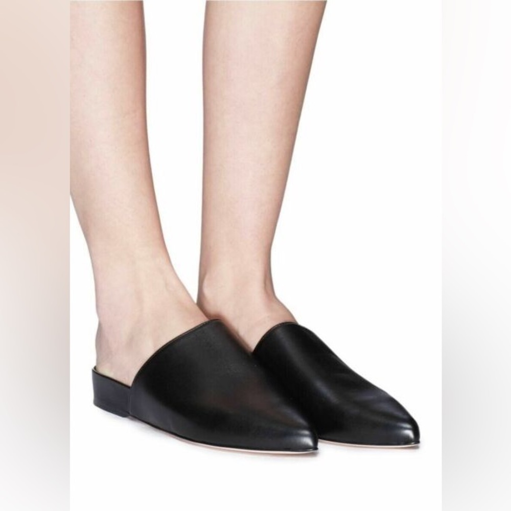 Stuart Weitzman Black Mules